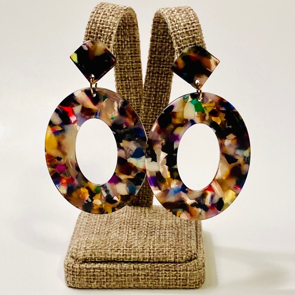 Jewelry - Colorful bold statement fashion earrings